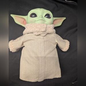 Grogu Baby Yoda Plush Wearing Sherpa Coat | Star Wars The Mandalorian Toy